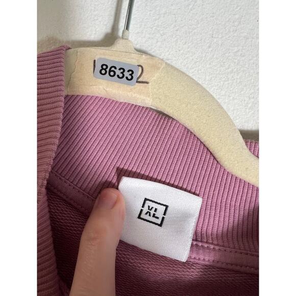 305 Mauve Cropped Work Out Sweatshirt Sz XL - Picture 3 of 4